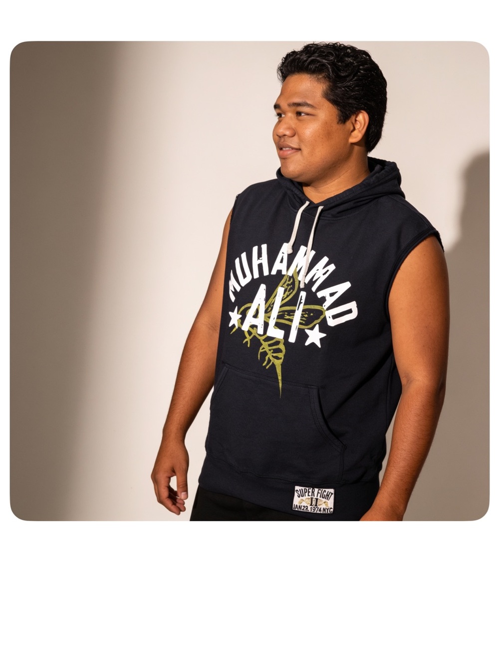 Roots of Fight Muhammad Ali Super Fight 74 Sleeveless Hoodie S